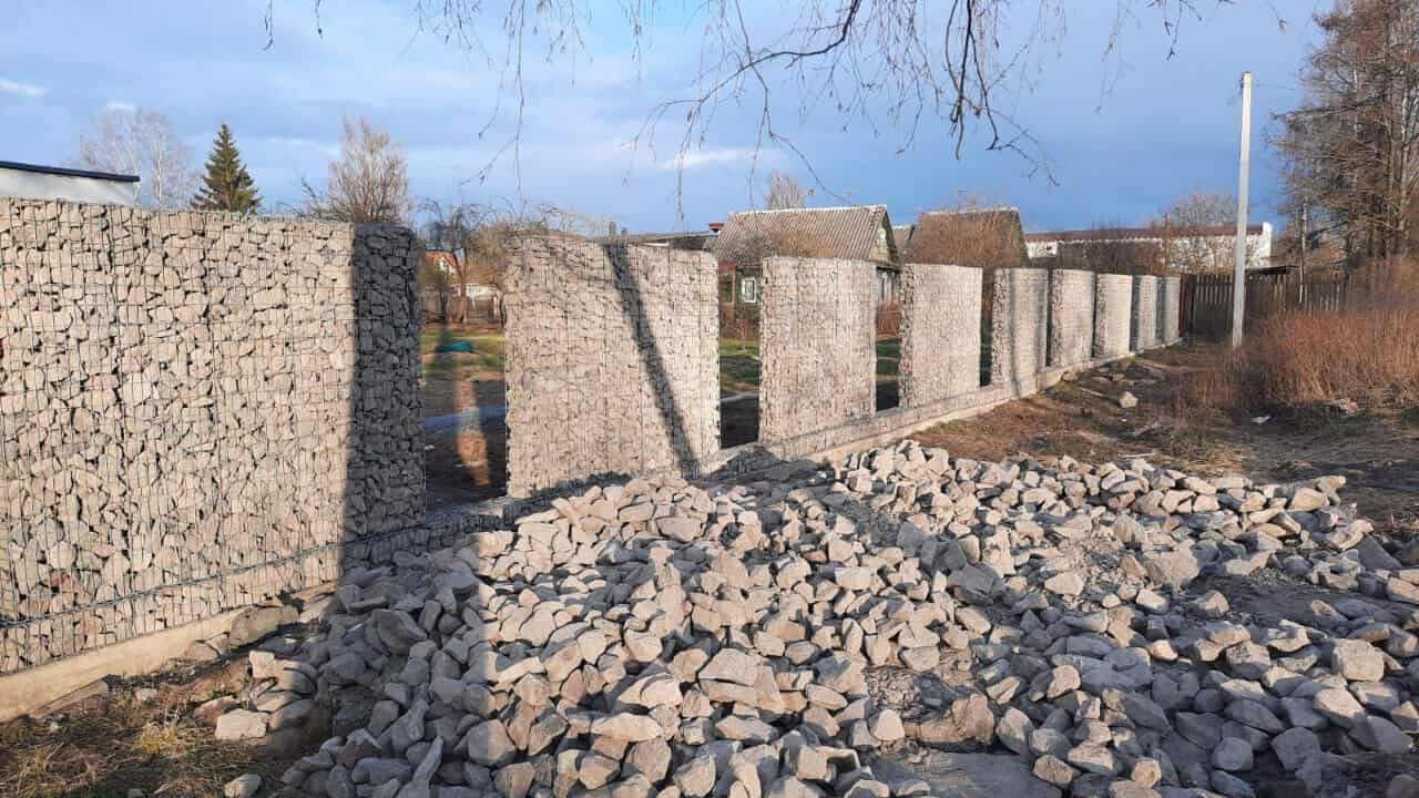 Габионни стълбове и пана